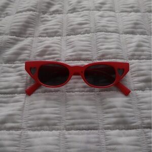 Red Heart-Shaped Sunglasses